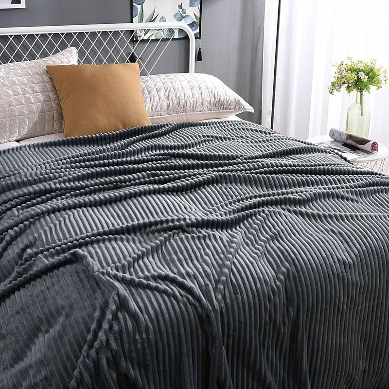 100% Polyester Blankets,Weighted Blanket,Thickened Fleece Blanket,Nap Blanket,Solid Color Flannel Blanket,Coral Fleece Gift Blanket,19" x 27" - Image 2