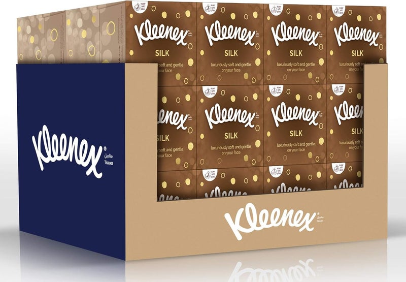 Kleenex Silk Cube Facial Tissue - 3 Ply, 24 Boxes of 50 Sheets - Image 1