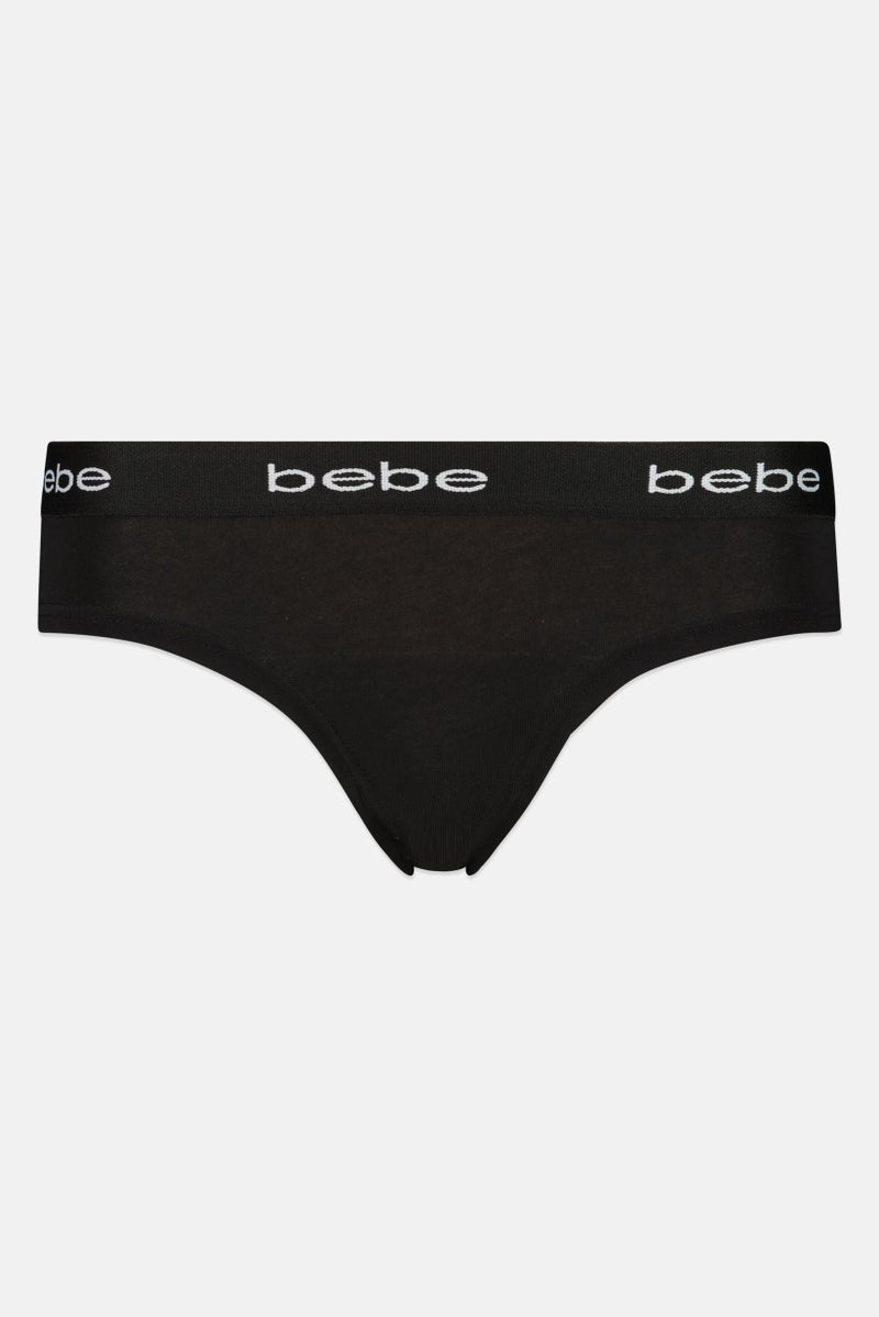 bebe Women 3 Pieces Brand Logo Cheeky Panties, Multicolor - Image 4