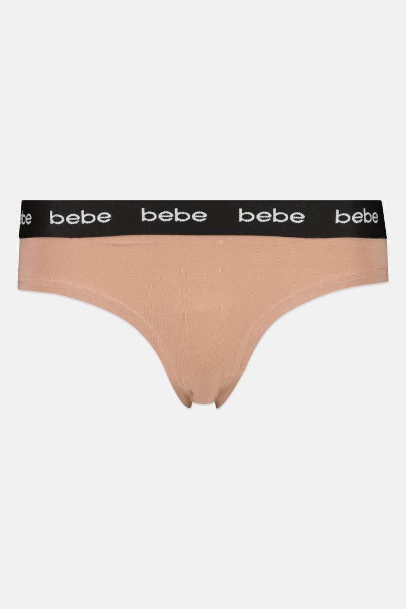 bebe Women 3 Pieces Brand Logo Cheeky Panties, Multicolor - Image 2