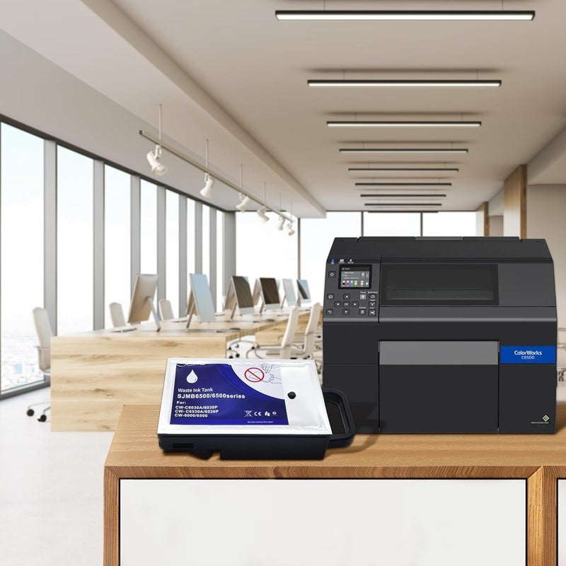 Aomya خراطيش الصيانة SJMB6500 المتوافقة مع طابعات ColorWorks CW-C6000A CW-C6000P CW-6030A CW-6030P CW-C6500A CW-C6500P، صندوق صيانة الحبر SJMB 6000 6500، قطعتان - Image 5