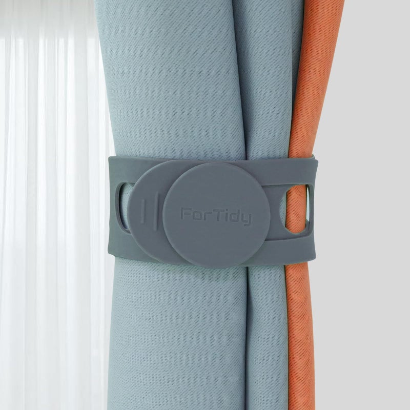 ForTidy Silicone Latch Strap For Slow Cooker Lid  Pot  Bento Box  21.65 In Reusable Elastic Self-Lock Silicone Tie For Bundling Or Organizing Curtain  Cords  Yoga Mat  Camping Mat  2Pcs (Gray&Gray) - Image 4