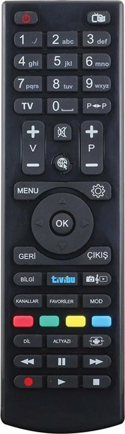 Varsakaca KR0760 - HRU0760 Tivibu Hd New Satellite Remote Control HRU0760