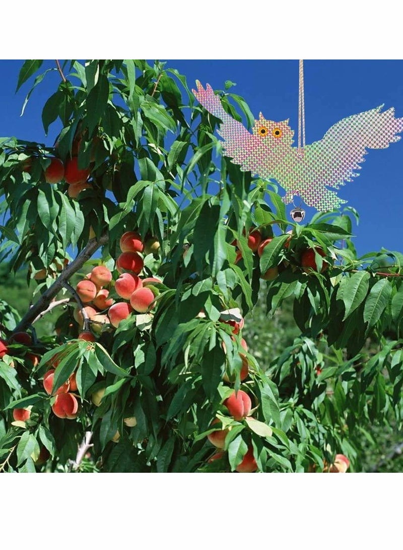 جهاز طرد الطيور، بومة عاكسة معلقة لطرد الآفات ومنع نقار الخشب، يتضمن جانبين لتخويف الحمام، والنسور، والآفات لحماية الزهور والمزرعة والحديقة (عبوة من 2) - Image 4
