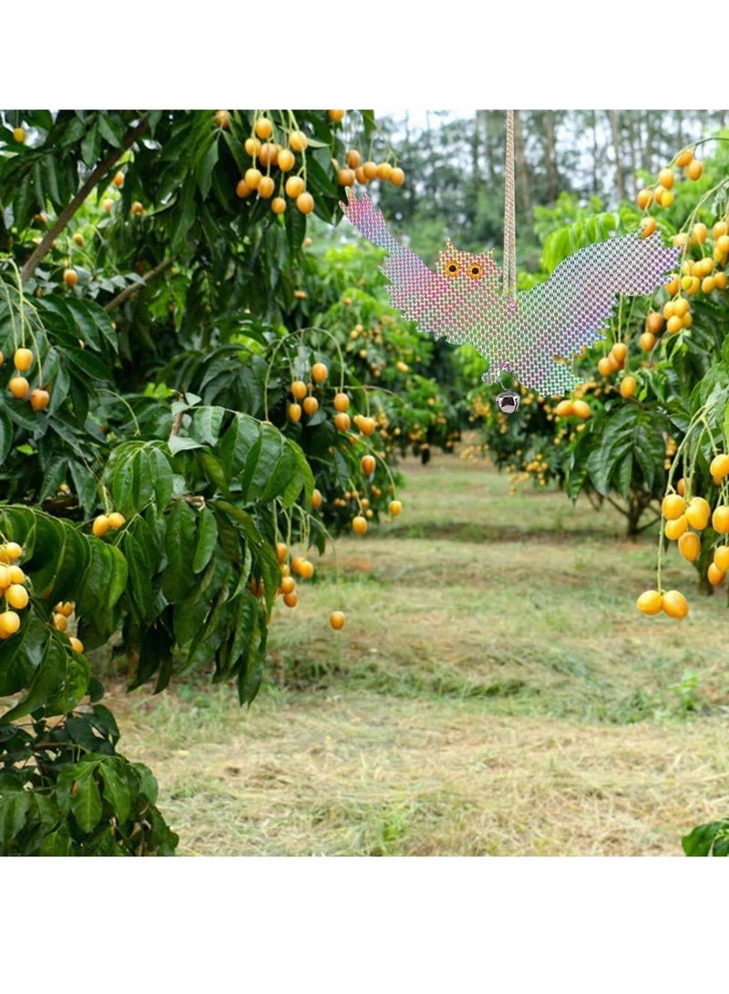 جهاز طرد الطيور، بومة عاكسة معلقة لطرد الآفات ومنع نقار الخشب، يتضمن جانبين لتخويف الحمام، والنسور، والآفات لحماية الزهور والمزرعة والحديقة (عبوة من 2) - Image 3