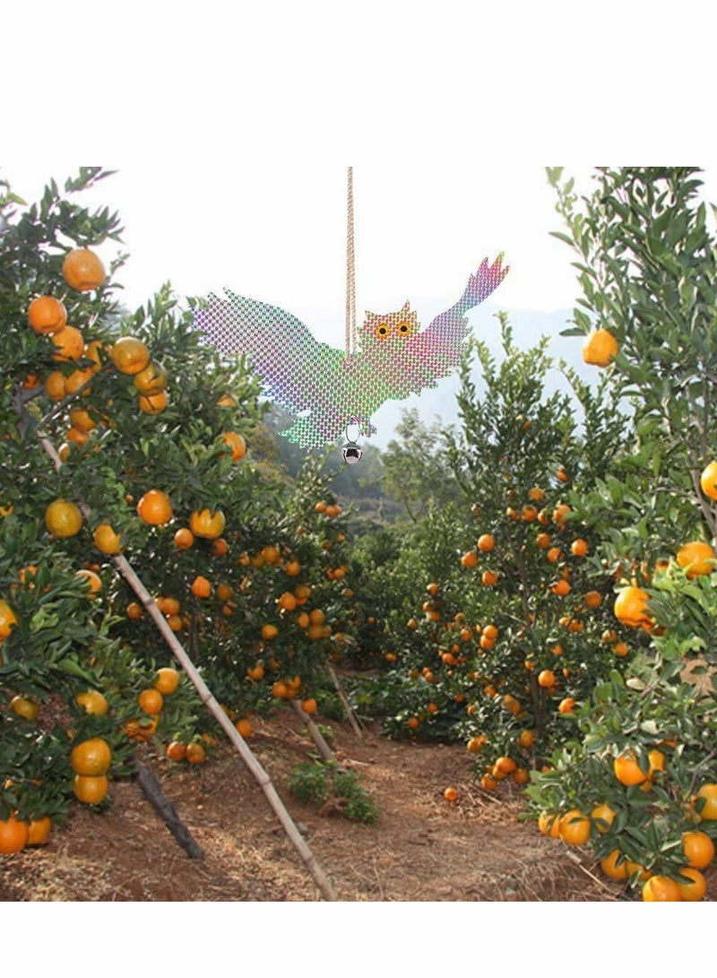 جهاز طرد الطيور، بومة عاكسة معلقة لطرد الآفات ومنع نقار الخشب، يتضمن جانبين لتخويف الحمام، والنسور، والآفات لحماية الزهور والمزرعة والحديقة (عبوة من 2) - Image 5
