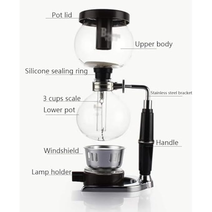 Silk Route Siphon Coffee Maker Set For Business Gift 39 * 14 * 44Cm Vacuum Coffee Makers - Image 5