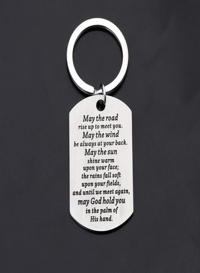 Gzrlyf May the Road Rise to Meet You Blessing Keychain Blessing Gifts Going Away Long Distance Relationship Gift (Blessing Keychain) - Image 2