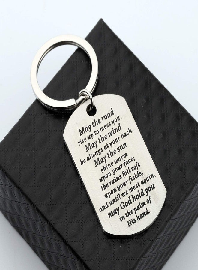 Gzrlyf May the Road Rise to Meet You Blessing Keychain Blessing Gifts Going Away Long Distance Relationship Gift (Blessing Keychain) - Image 4