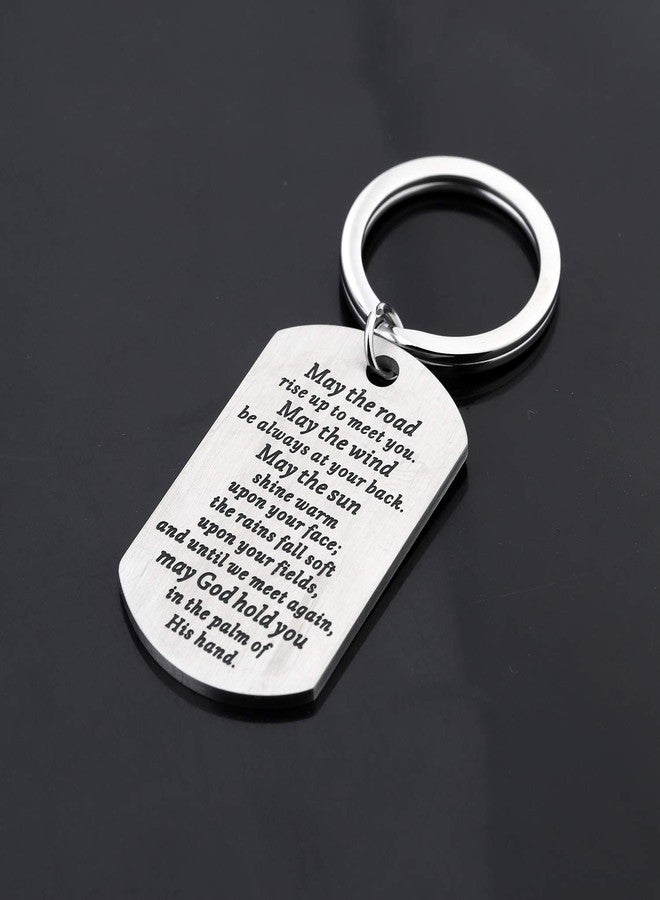 Gzrlyf May the Road Rise to Meet You Blessing Keychain Blessing Gifts Going Away Long Distance Relationship Gift (Blessing Keychain) - Image 3