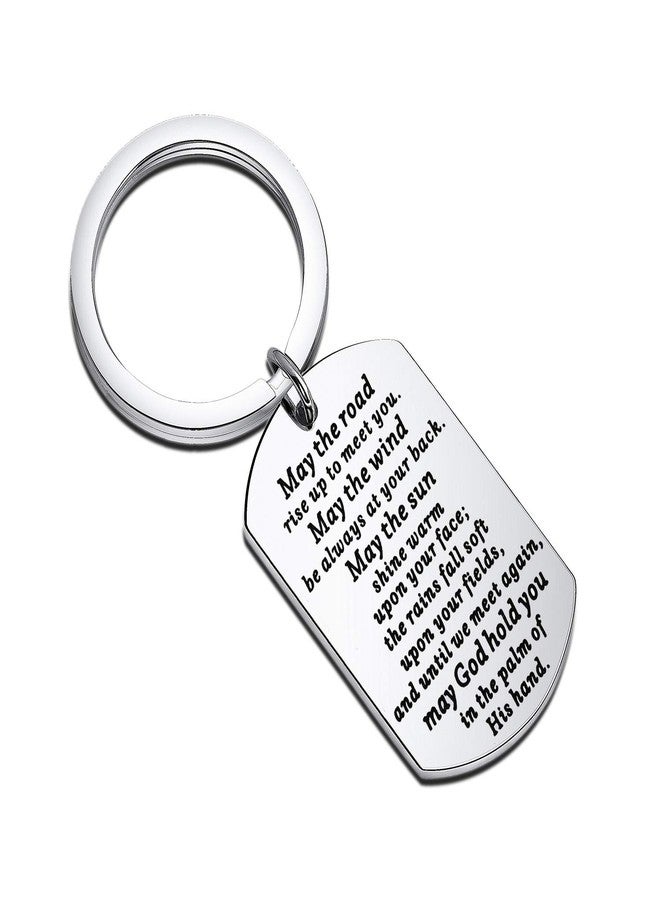Gzrlyf May the Road Rise to Meet You Blessing Keychain Blessing Gifts Going Away Long Distance Relationship Gift (Blessing Keychain) - Image 1