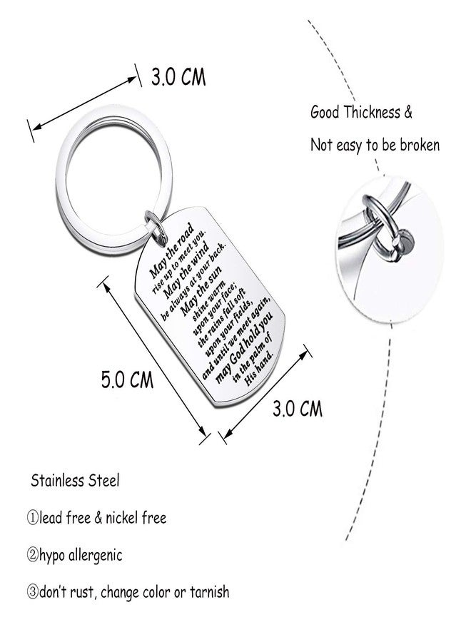 Gzrlyf May the Road Rise to Meet You Blessing Keychain Blessing Gifts Going Away Long Distance Relationship Gift (Blessing Keychain) - Image 5