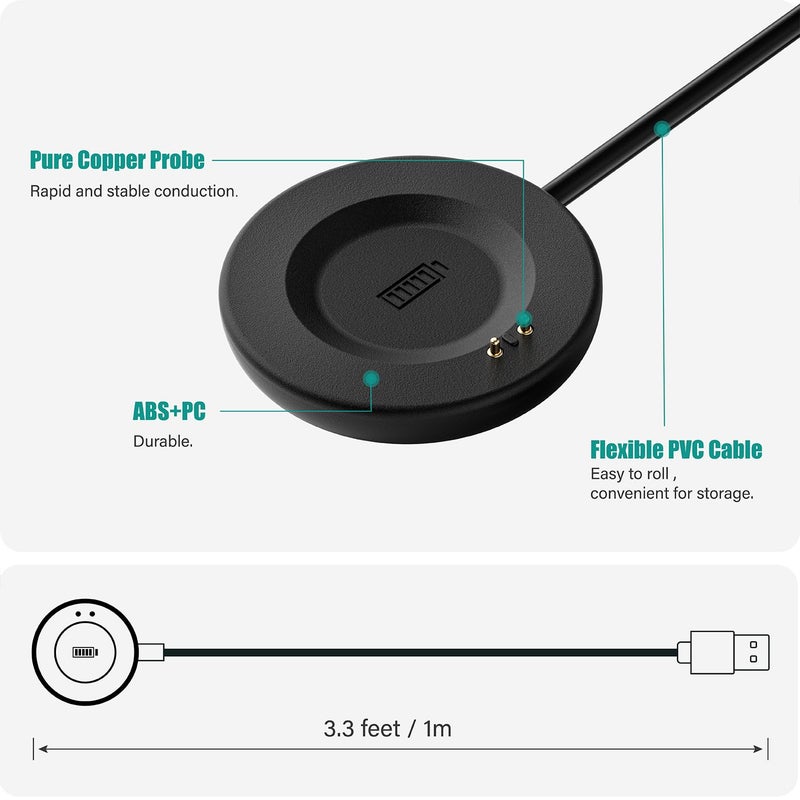TUSITA Charger Compatible with iTouch Air 3 4 | Sport 3 4 Smart Watch - 1M,2 Pack - Image 3