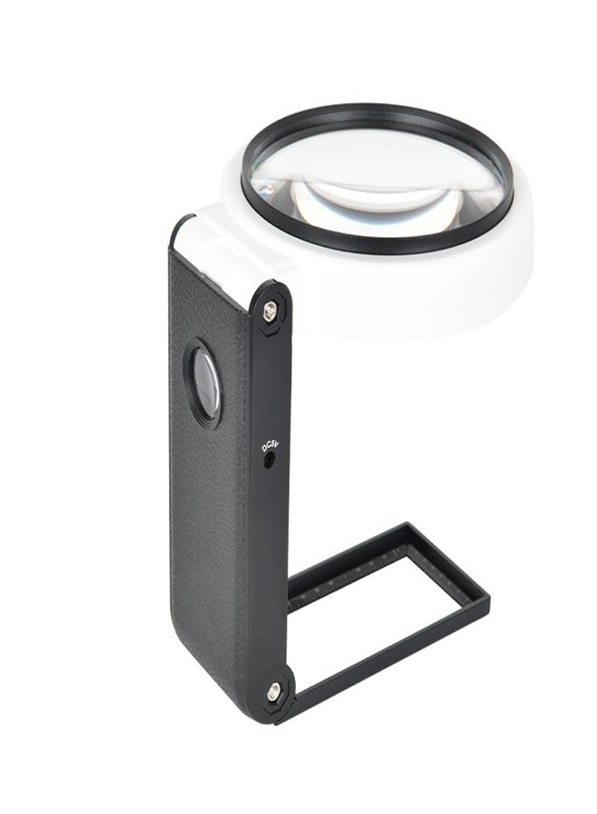 Bysameyee Magnifying Glasses with Light and Stand, 10X 25X Handheld Lighted Magnifier, Large Standing Magnifying Glass with 32 LED Lights for Close Work Coin Stamp Collection - Image 3