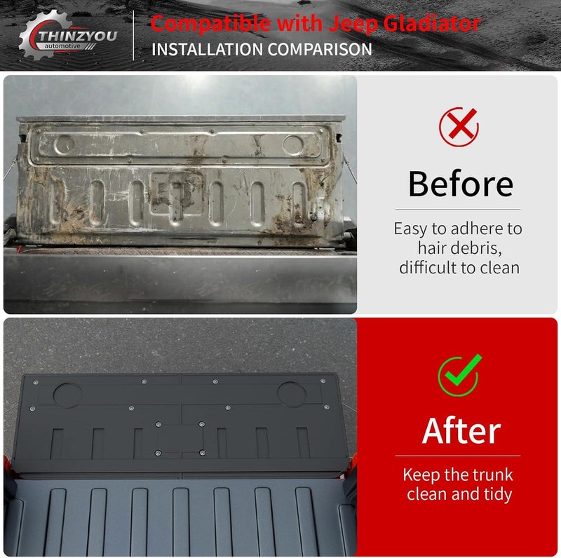 Thinzyou Tailgate Mat for 2020-2025 Jeep Gladiator JT - TPE All Weather Liner - Image 2