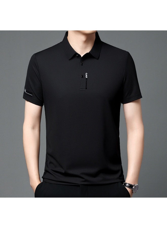 Men's Polo Shirt Summer Short sleeved Shirt Top Collar Street Wear Men's Breathable Lightweight T-shirt 