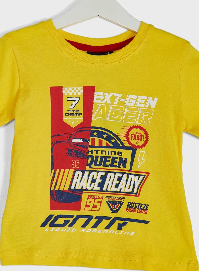 Disney Kids Cars Print T-Shirt
