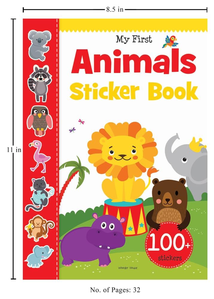 My First Animal Sticker Book (Exciting Sticker Books With 1 Plus Colourful Stickers) by Wonder House Books Paperback - Image 3