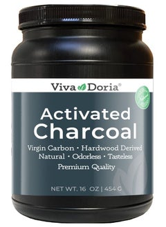 Virgin Activated Charcoal Powder, Hardwood Derived, Food Grade, 16 Oz, (1 Pound)