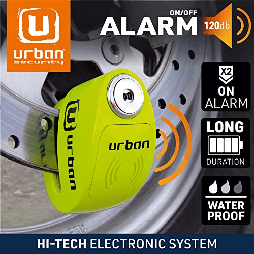 URBAN UR906X HiTech Alarm Disc Lock 120 dB ONOff Replaceable Module Highend Waterproof Longlife Battery Reminder Cable Universal Motorbikes Bicycles Ebikes Motorcycle Lock Anti Theft - Image 3