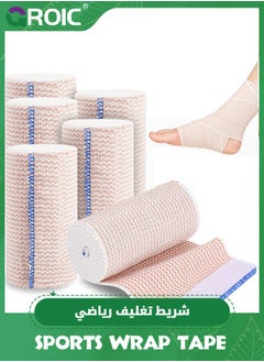 GROIC 6 Pack Sports Bandage,Elastic Bandage Wrap,Compression Wrap Bandage for Legs, Ankle, Knee, Tummy,Latex-Free Compression Bandage  - Image 1