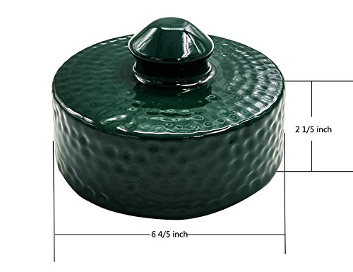 Dracarys Grill Chimney Top Vent Cap Ceramic Damper Top Big Green Color Egg Accessories,Big Grill Green Egg Parts Replacement for Medium,Large and XLarge Big Green Charcoal Grill Egg - Image 2