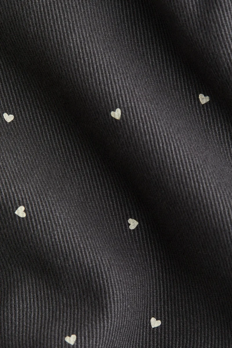 H&M Printed cotton twill trousers