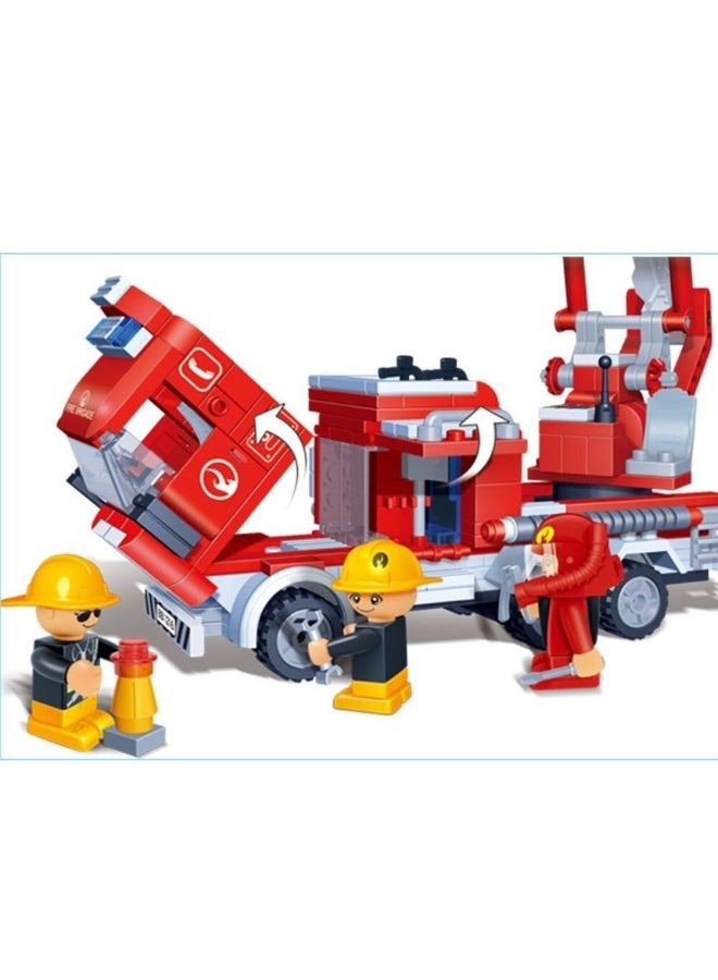 BanBao مجموعة بناء شاحنة الإطفاء 290 قطعة - Image 4