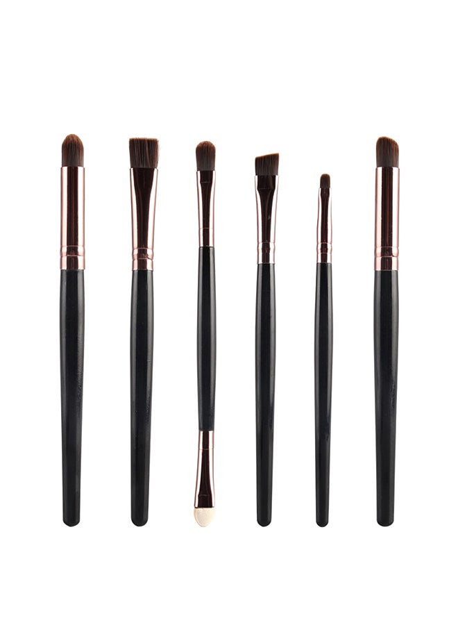 طقم فرش مستحضرات التجميل العيون مكون من 6 قطع متعدد الألوان