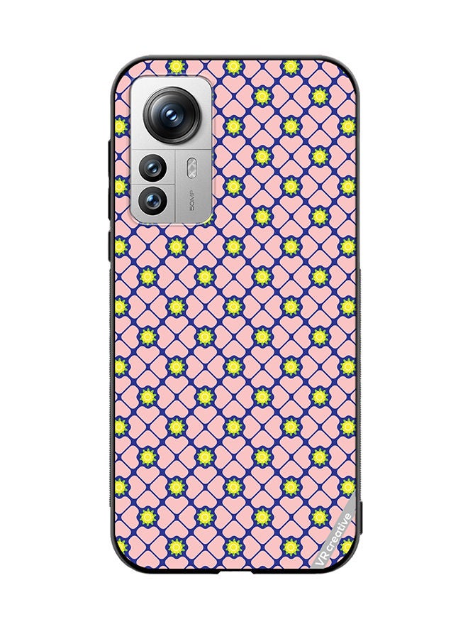 VR CREATIVE Protective Case Cover For Xiaomi 12X Abstract Clover Leaves Geometric Retro Design Multicolour - Image 1