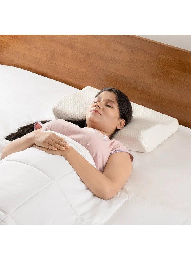 Wakefit Wakefit Memory Foam Pillow|1 Year Warranty|Cervical Pillow for Neck Pain, Pillow for Neck Pain, Orthopedic Pillow with Extra Curve Neck Support (58.4 x 38.1W x 10.1Hcm, Large), White - Image 2