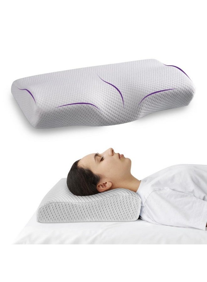 Wakefit Wakefit Memory Foam Pillow|1 Year Warranty|Cervical Pillow for Neck Pain, Pillow for Neck Pain, Orthopedic Pillow with Extra Curve Neck Support (58.4 x 38.1W x 10.1Hcm, Large), White - Image 1