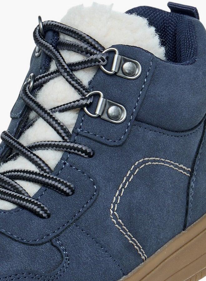 سيد دوتشيني أحذية الكاحل بتفاصيل الغرز وإغلاق برباط - Image 4