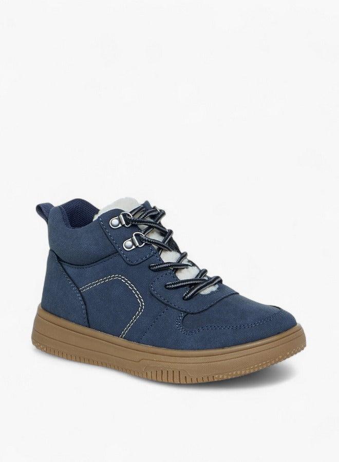 سيد دوتشيني أحذية الكاحل بتفاصيل الغرز وإغلاق برباط - Image 1