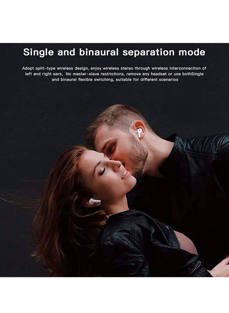 Generic - سماعات رأس لاسلكية، سماعات أذن لاسلكية بتقنية البلوتوث 5.3، سماعات رأس ستيريو ثلاثية الأبعاد بتقنية إلغاء الضوضاء، سماعة رأس بلوتوث تعمل لمدة 30 ساعة مع حافظة شحن سريع، سماعات أذن مقاومة للماء IPX7 لأجهزة iPhone/Android/Samsung - Image 1