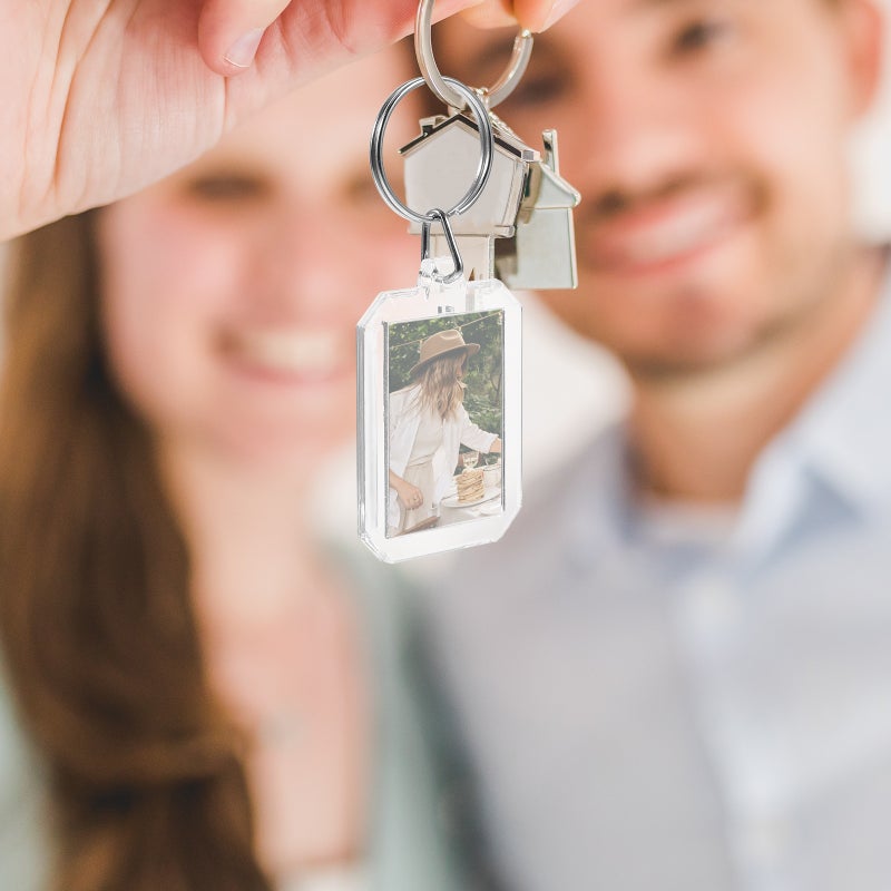 10pcs Clear Keyring Blank Photo Picture Frame Keychain DIY Keyring Supply - Image 5