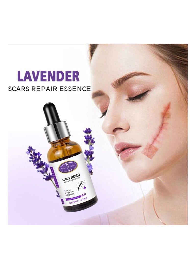 Pack Of 2 Scars Repair Essence Lavender Extract Essential Oil Anti Scar Repair Cells Shiny Smooth Skin Care 2 X 30ml