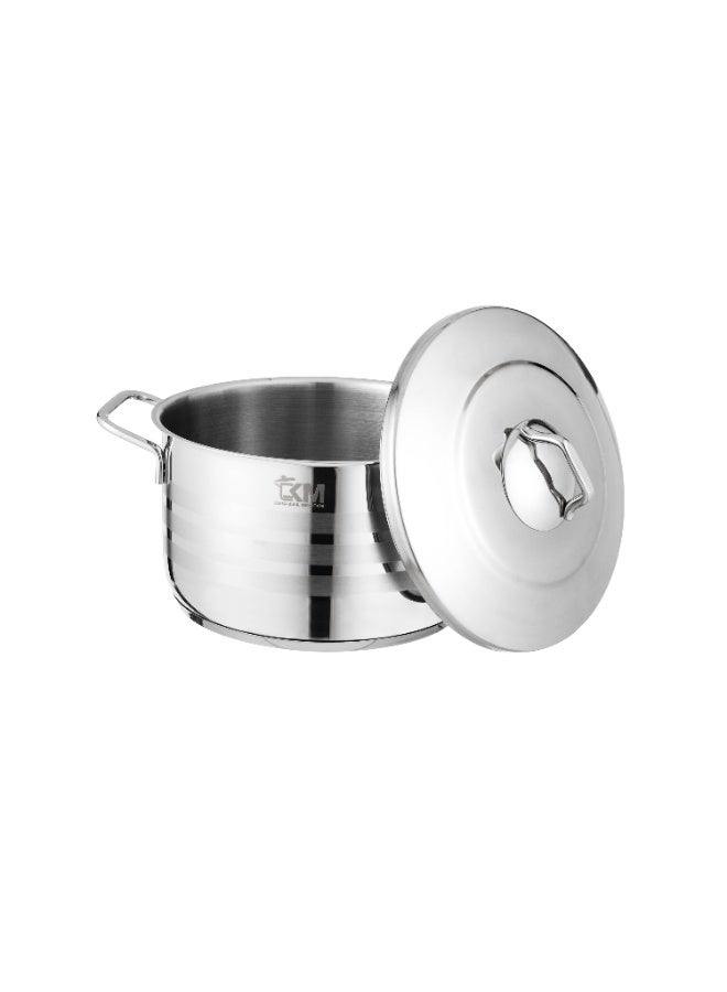 دانيا طقم قدور ستانلس الستيل التركي 18/10 مع غطاء استيل من الجودة العالية مكون من 9 قطع  ( 20 سم قدر-22سم قدر -24سم قدر-26سم قدر )+ 24 طاوة - Image 4