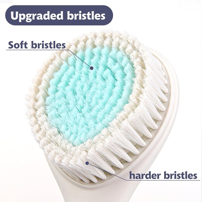 BEDELITE Back Bath Brush Long Handle for Shower - Soft Shower Brush for Men & Women,Back Brush Scrubber(16.4" Long), Skin Exfoliator for Bath Scrubber Body Brush(Ivory) - Image 4