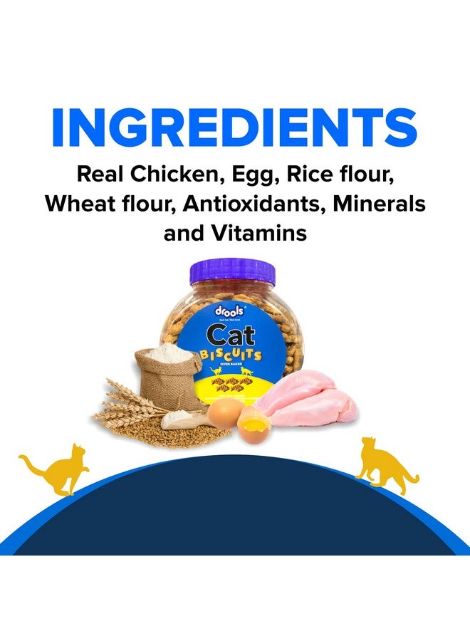 Drools Cat Treat Biscuits Real Chicken Flavor 400G Jar - Image 4