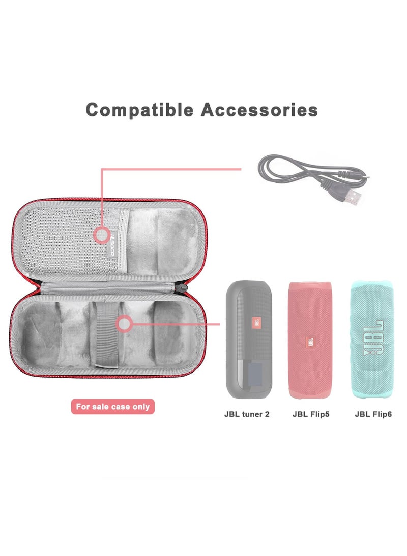 RLSOCO Case for Jbl Flip Waterproof Portable Bluetooth Speaker and Jbl Tuner 2 Portable Plus Fm Radio Black - Image 2