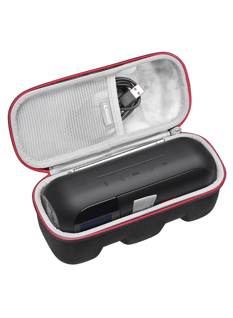 RLSOCO Case for Jbl Flip Waterproof Portable Bluetooth Speaker and Jbl Tuner 2 Portable Plus Fm Radio Black - Image 4