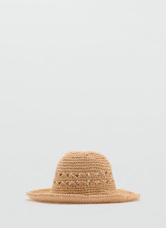 MANGO Natural Fibre With Openwork Details Hat  - Image 1
