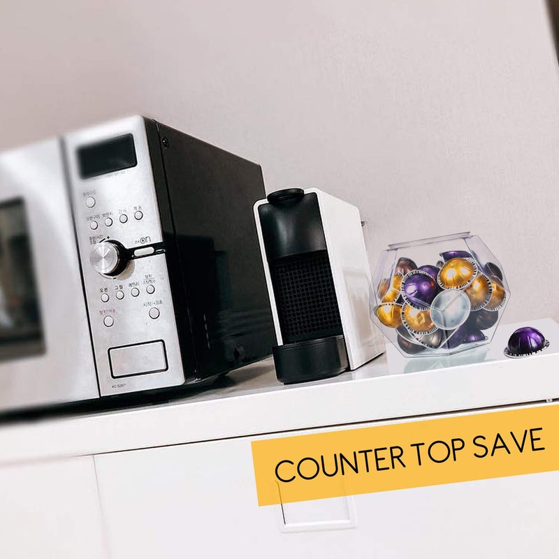 RUSFOL Large-Capacity 12-Sided Polygon Elegant Coffee Pods Holder for Nespresso Vertuoline Capsule - Image 5