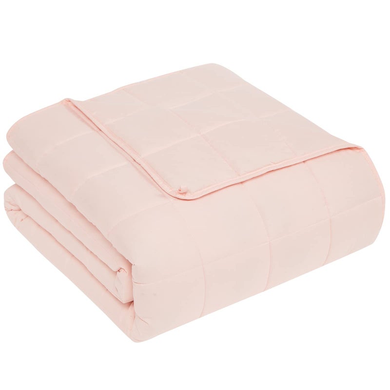 CuteKing Weighted Blanket for Adults12lbs 48x72 Pink Heavy Blanket for 110130lbs Weighted Blanket for Cooling Heating with Premium Glass Beads Soft Thick Blanket for Adult AllSeason