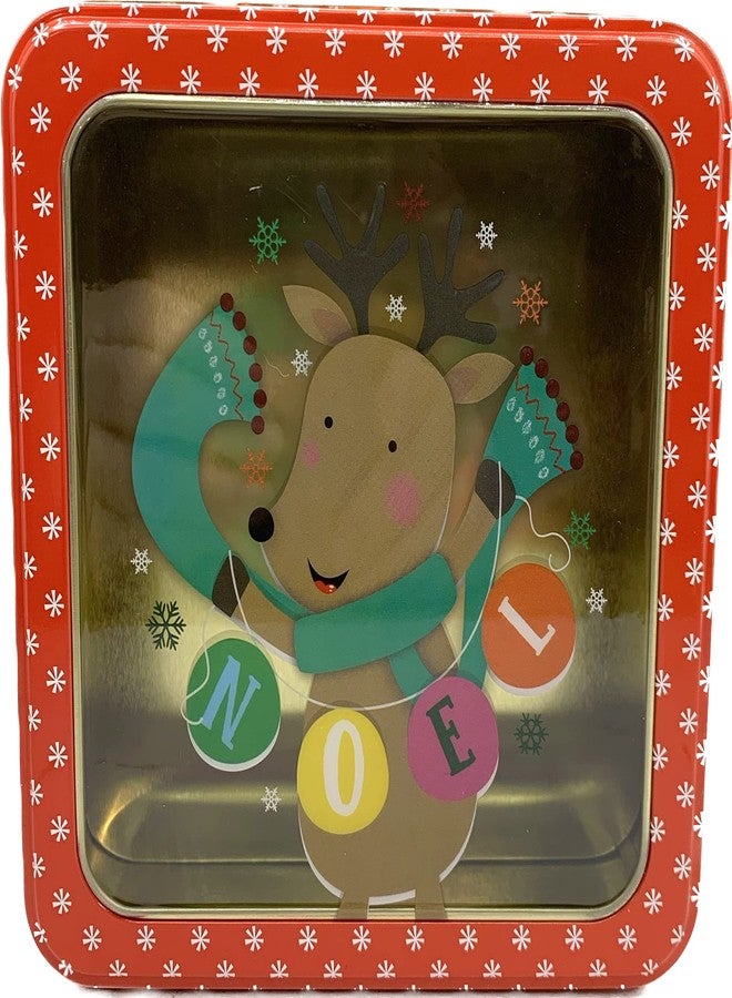 ALEF Christmas/Holiday Set of 3 Decorative Nesting Tins (Square) - Image 5