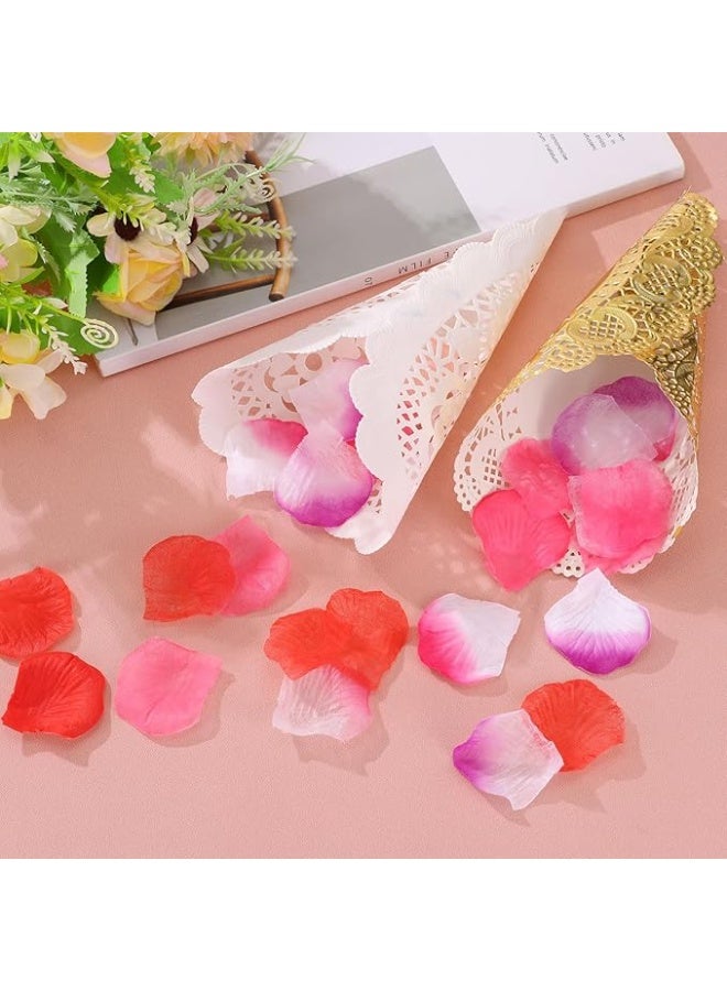 بروماس 12 قطعة مفرش ورقي ذهبي مزخرف دائري – 10 بوصة لتزيين الحلويات والمناسبات - Image 2