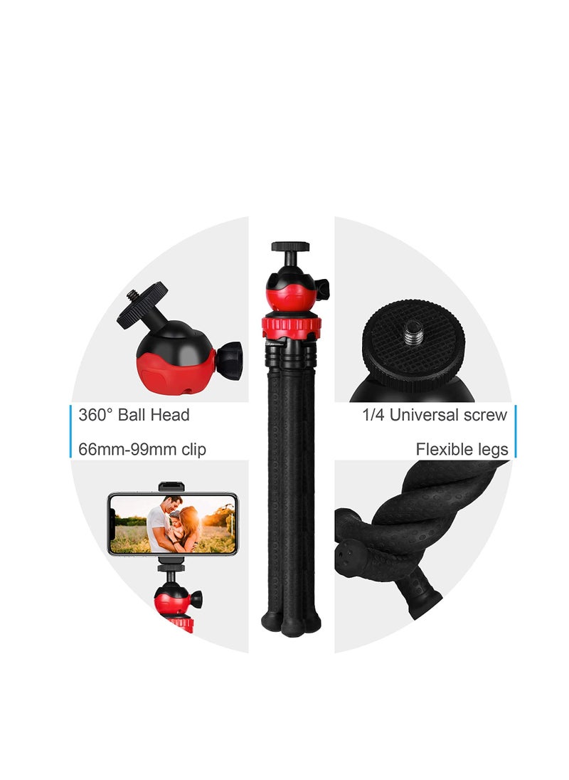 Excefore - Mobile Phone Tripod, Portable Flexible Tripod, Flexible Smart Phone/Camera Tripod, Mini Video Blog Tripod, With Wireless Remote Control, Compatible With Iphone and other Android Phones - Image 1