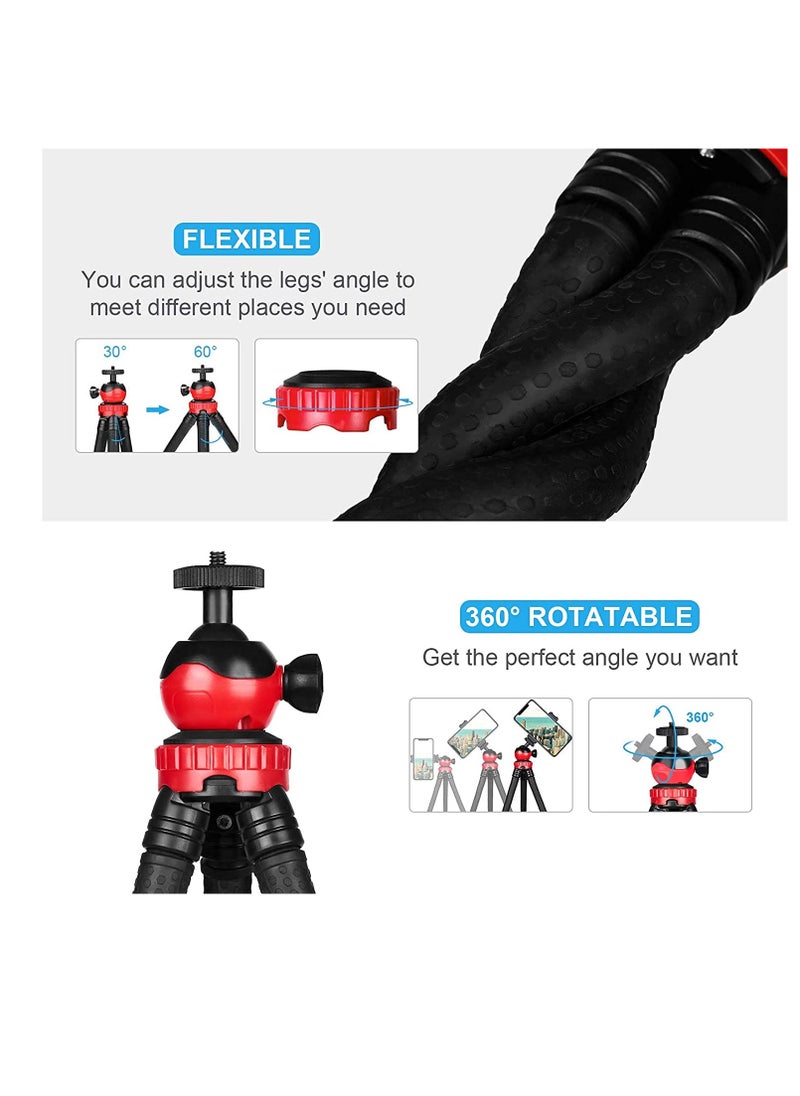 Excefore - Mobile Phone Tripod, Portable Flexible Tripod, Flexible Smart Phone/Camera Tripod, Mini Video Blog Tripod, With Wireless Remote Control, Compatible With Iphone and other Android Phones - Image 1