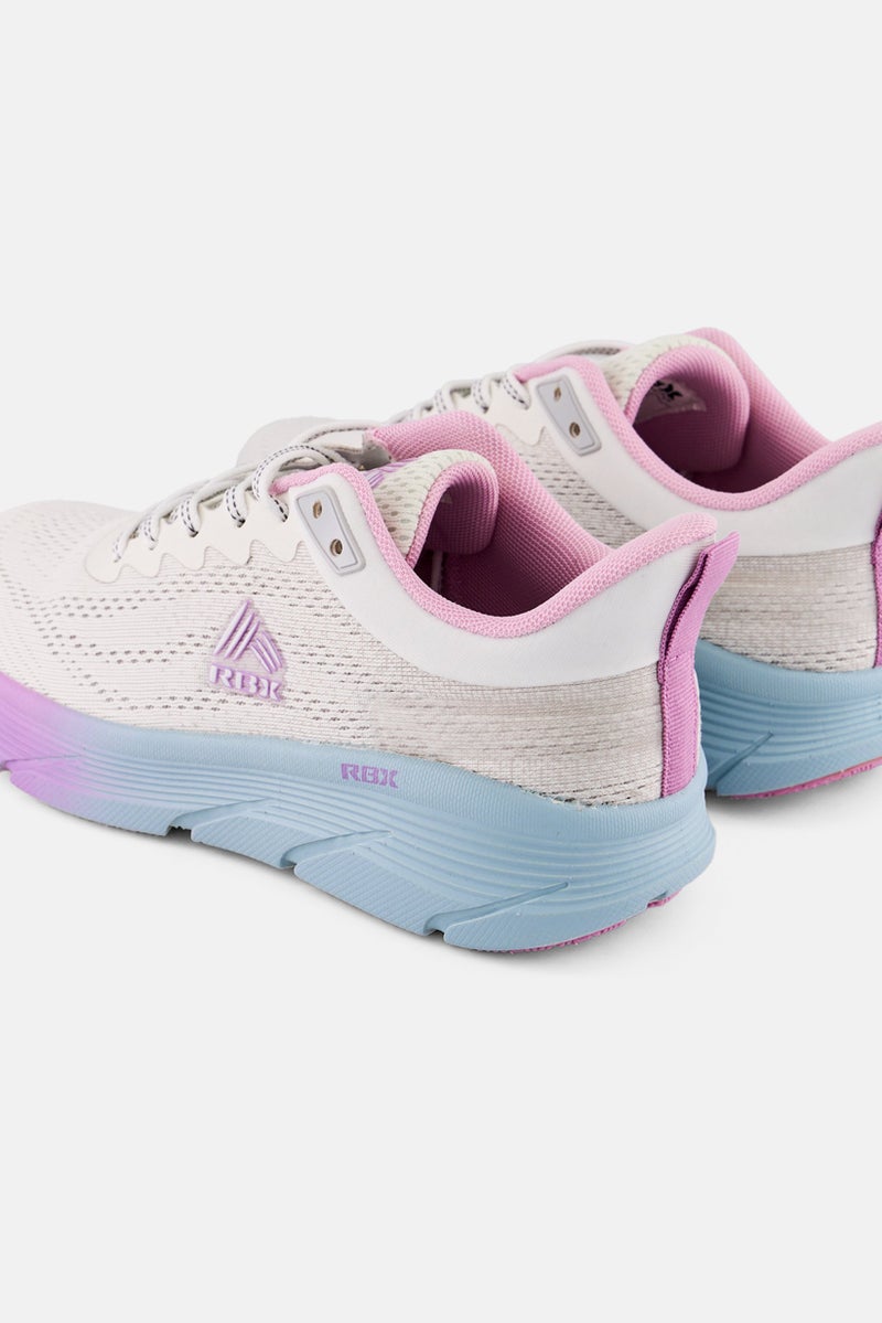 RBX Women Textile Lace Up Running Shoes, Off White  - Image 3